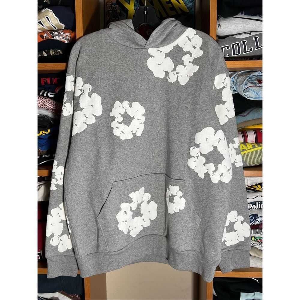 Denim Tears Men’s Cotton Wreath Pullover Sweatshirt Hoodie